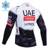 Wielershirt 2025 UAE TEAM EMIRATES Winter Thermal Fleece - Wit